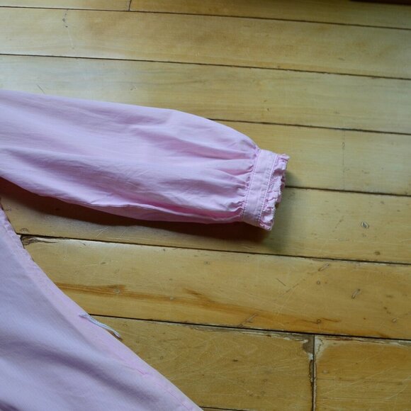 Lilly Pulitzer Pink Pinstripe Ruffle Collar Dress Long Sleeve Size 0 - Picture 3 of 14